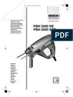 Bosch Pneumatic Drill PBH 2000 RE Instructions