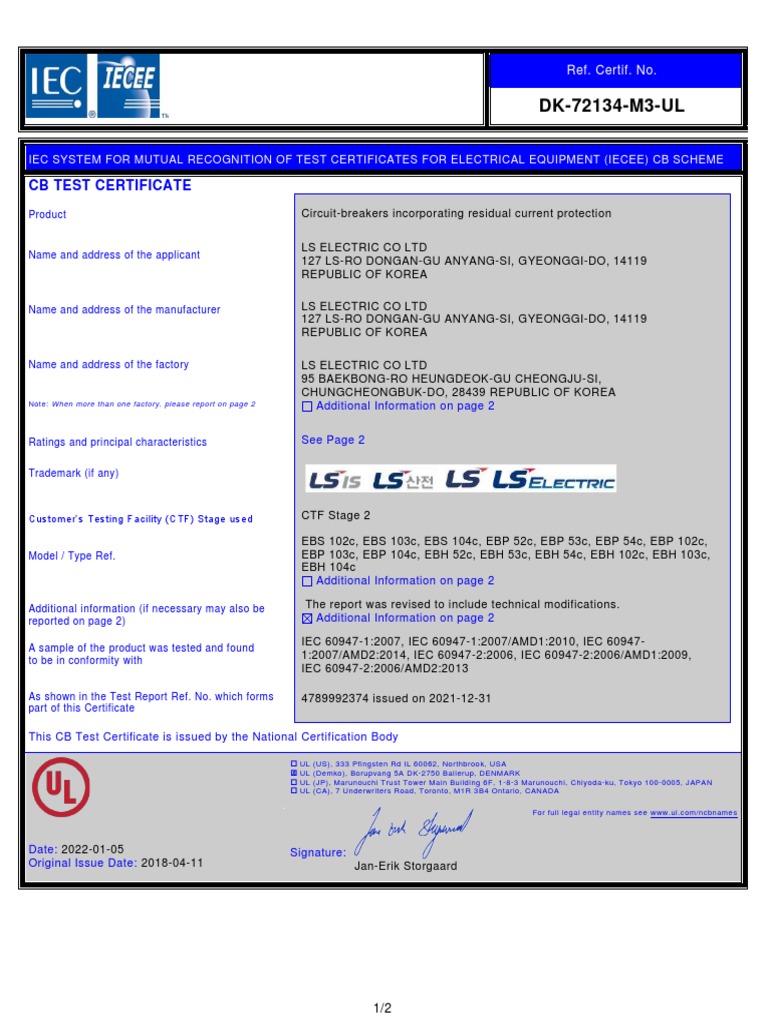 CB Test Certificate for Circuit-Breakers | PDF | Electric Power ...