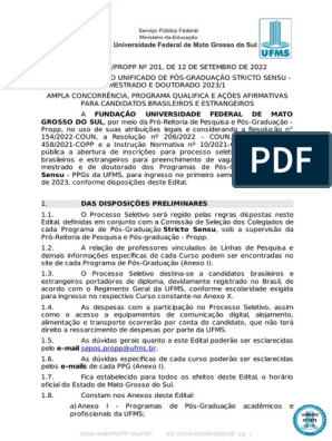 Publicado Edital para Seleção PPGSD 2023 - Pós-Graduação em Saúde e  Desenvolvimento na Região Centro-Oeste