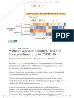 1.without Vaccines, Children Have The Strongest Immunity To COVID-19