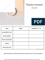 Tenses Revision Advanced