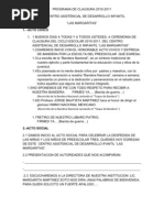 Programa General Ceremonia de Graduacion Preescolar y 