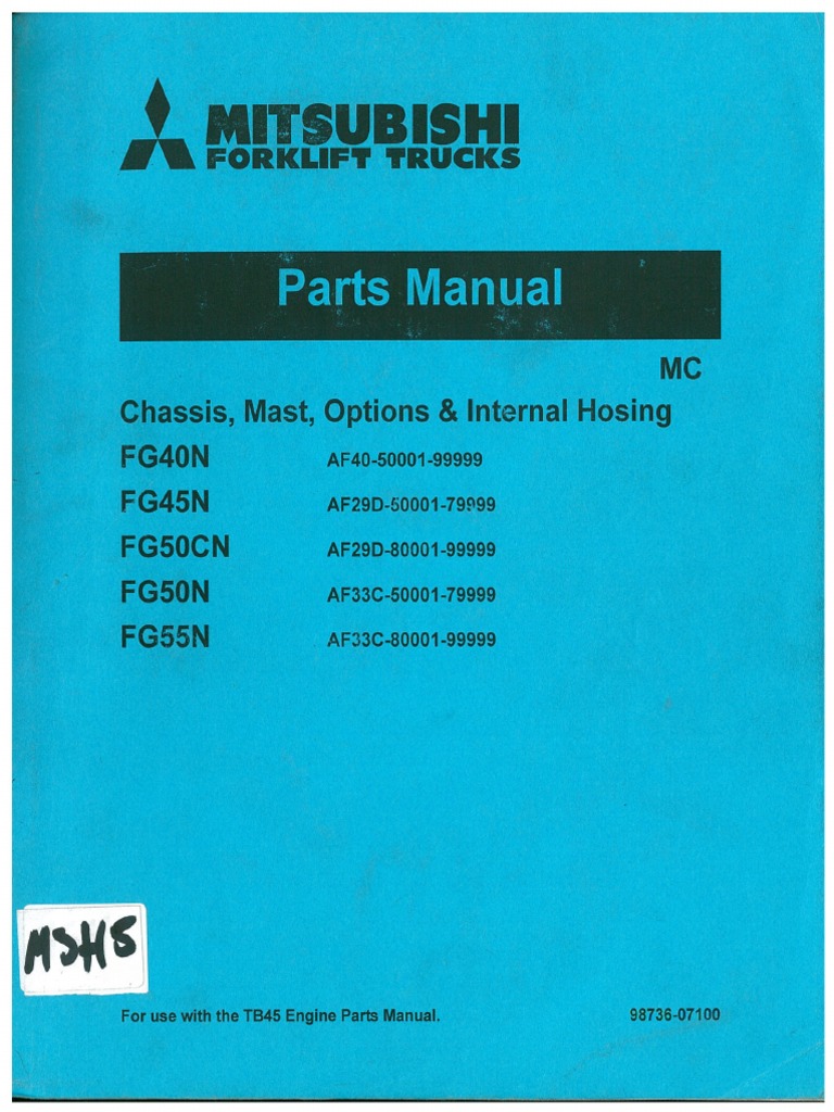PARTS MANUAL C, M, O y IH FG40-55N, FG50CN (P11) | PDF