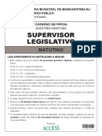 Access 2020 Camara de Mangaratiba RJ Supervisor Legislativo Prova
