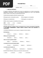 Examen Psicometrico