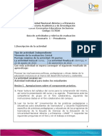 Guía de Actividades y Rúbrica de Evaluación - Escenario 1 - Presaberes de La Educación Inclusiva