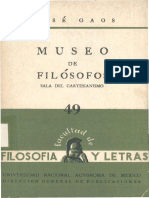 Museo de Filósofos. Gaos, José