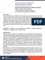 English to Uzbek Translation Process Analysis