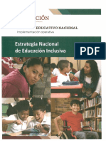 ESTRATEGIA NACIONAL DE EDUCACIÓN INCLUSIVA