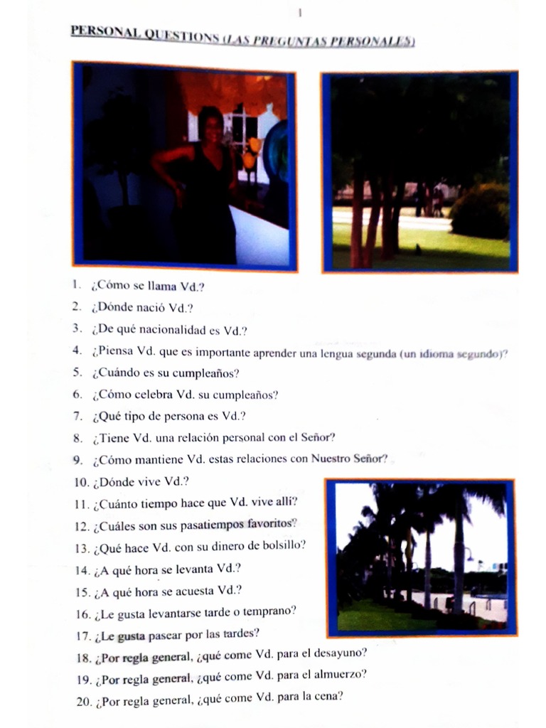 Oral Questions Schedule