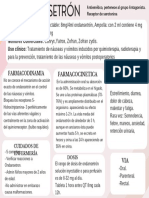 Ondansetrón antiemético antagonista receptor serotonina