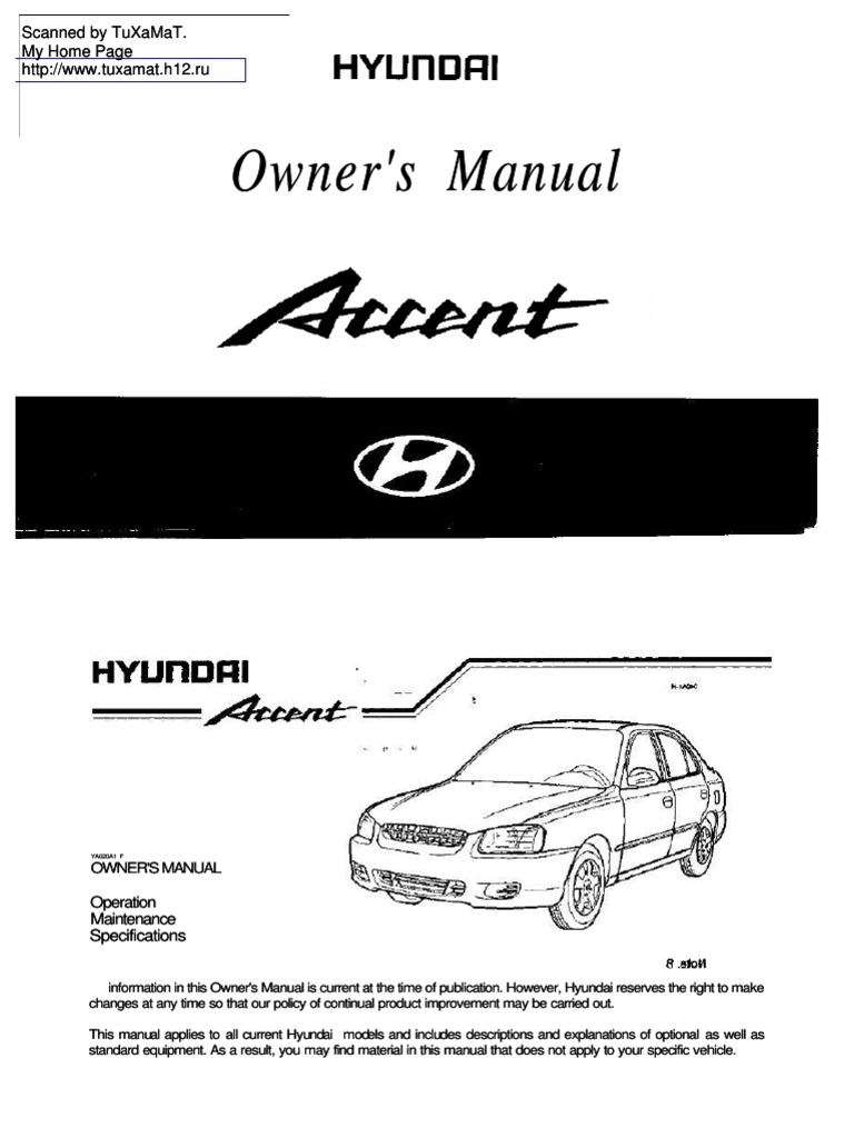 Qdoc - Tips Hyundai Accent Manual | PDF | Seat Belt | Gasoline