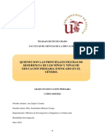 Quienes Son Las Principales Figuras de Referencia de Los Niños Y Niñas de Educación Primaria Enfocado en El Género