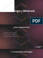 Comparativa exchanges y primeros pasos con Metamask