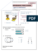 Ficha de Trabajo - Comparamos Fracciones