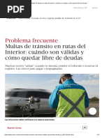 Multas de tránsito en rutas del Interior_ cuándo son válidas y cómo quedar libre de deudas