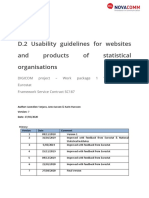 Usability Guidelines For Websites and Products of Statistical Organisations