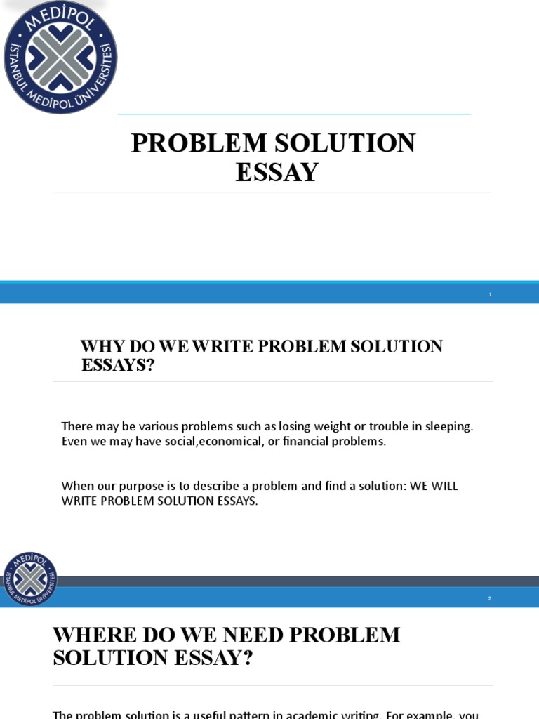 Problem Solution Essay PPT-1 | PDF | Literacy