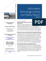 July 2011 IT Status Report