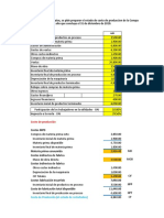 Estado de Costo de Producción y Estado de Resultados