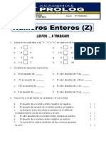 4° Prof Mercado 1.ficha de Números Enteros