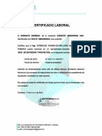 Certificado Laboral - Gonzales Gonzales William