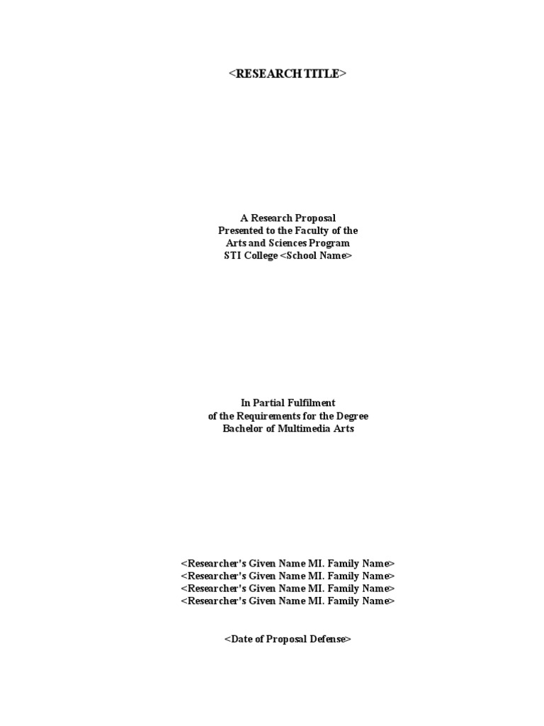 Multimedia Arts Research Proposal | PDF | Scope (Computer Science) | Thesis