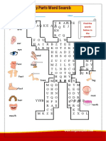 Body Parts Wordsearch