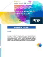 Slide Da Web - Fundamentos e Metodologia Do Ensino de Arte - Prof. Joana Medeiros