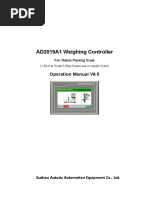 AD2019A1 Weighing Controller: Operation Manual V6.5