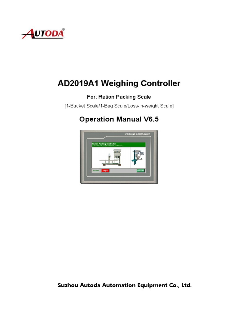Weighing Controller Operation Manual | PDF | Switch | Analog To Digital ...
