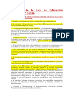 Resumen de la Ley de Educación Argentina Nª 26206