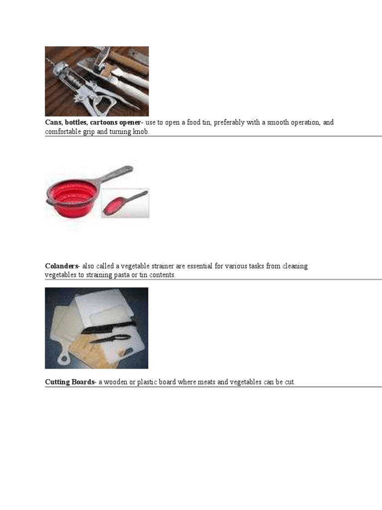 Kitchen Essentials A Comprehensive Guide to Common Cooking Tools