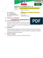 Experiencia de Aprendizaje N°06 - Ciclo Vii - 3ero y 4to - Ept - 2022 - 00001