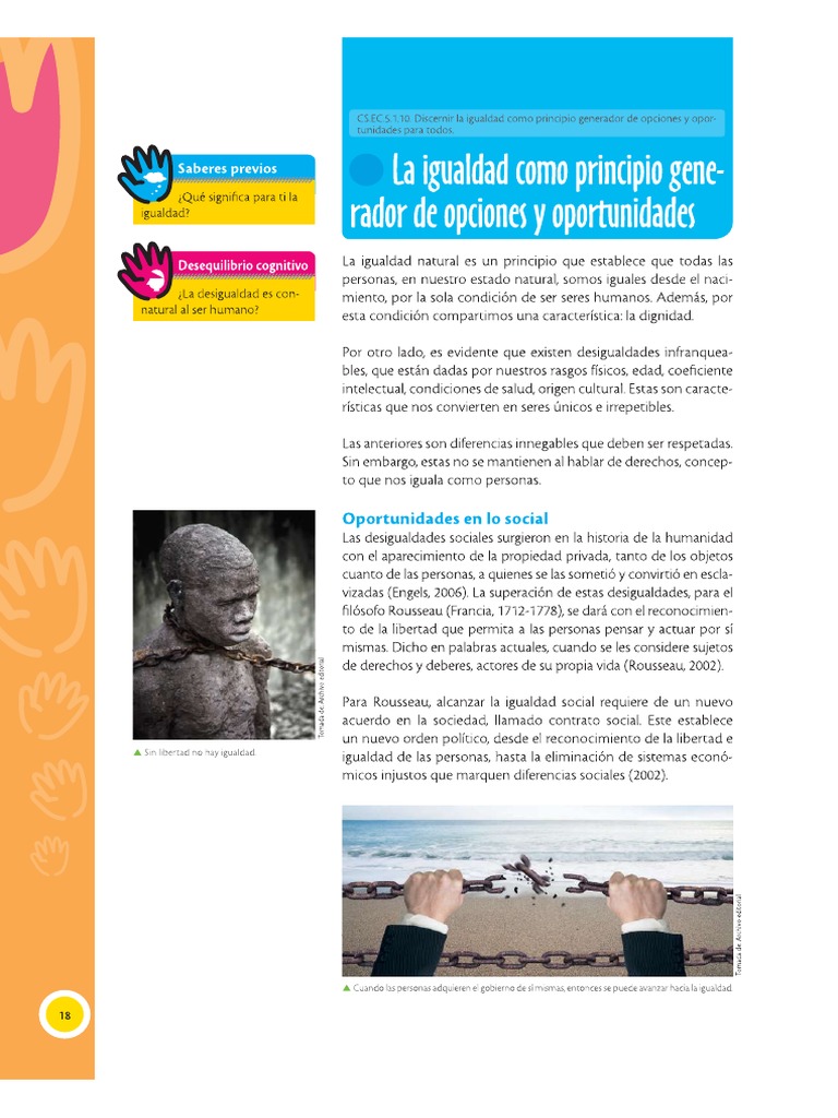 La Igualdad Como Principio Generador de Opciones y Oportunidades | PDF