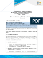 Guia de Actividades y Rúbrica de Evaluación - Unidad 2 - Tarea 2 - Descripción