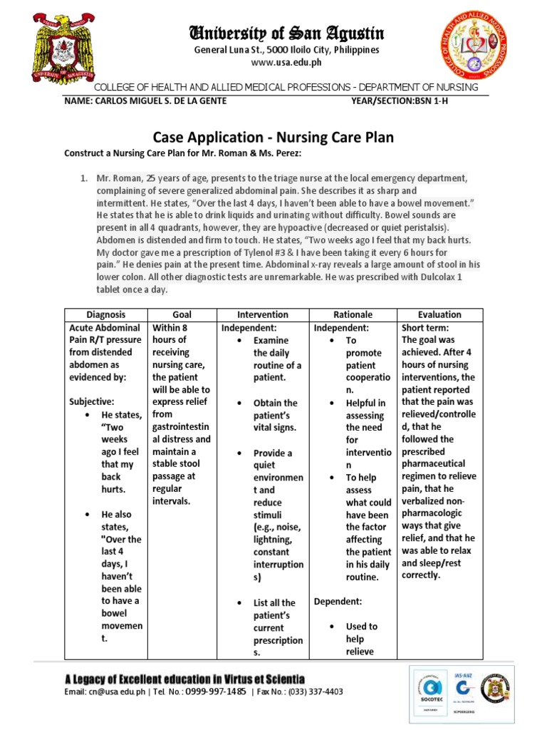 Nursing Care Plans for Abdominal Pain and Mastectomy | PDF | Mastectomy ...