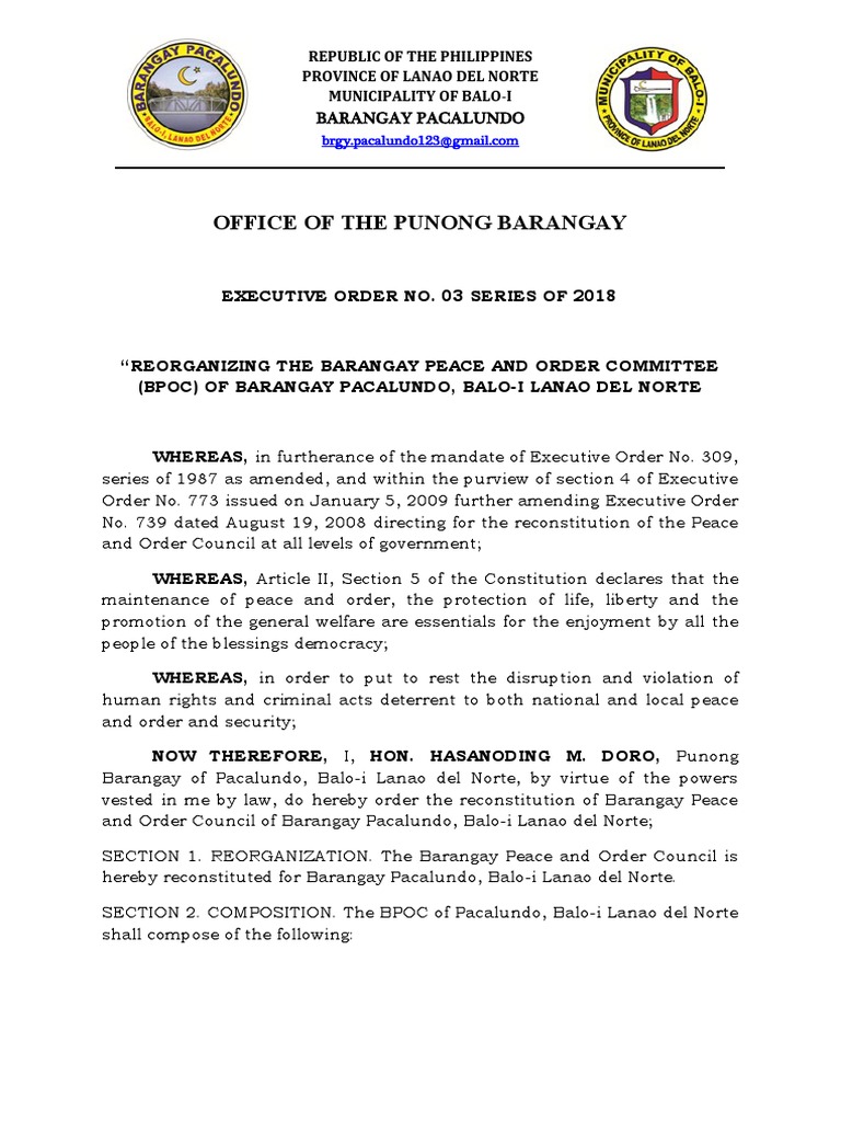 Bpoc Executive Order 2021 PDF Constitutional Law Legal Documents