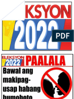National and Local Election 2022 Signages