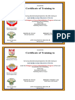 Training Certificate CLEARANCE