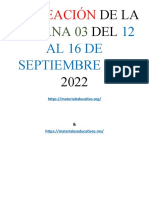 12 Al 16 de Septiembre: Semana 03