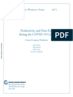 Productivity and Firm Exit During The COVID 19 Crisis Cross Country Evidence