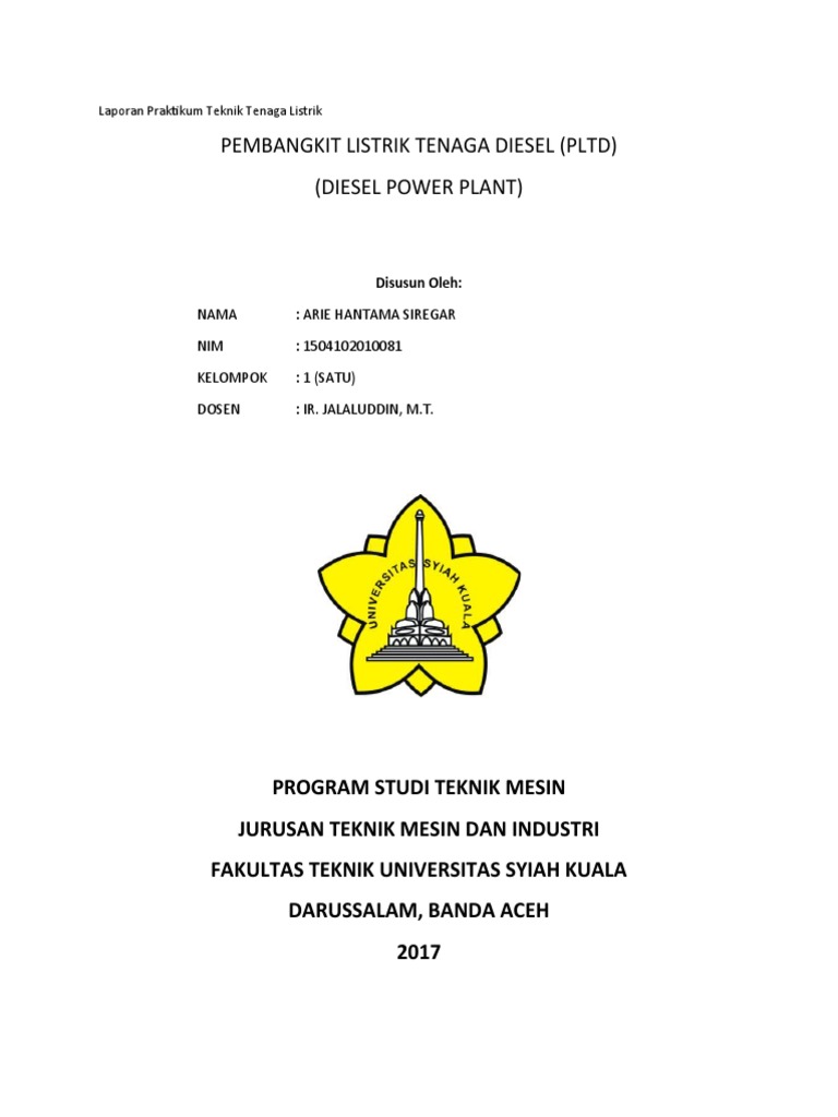 Pembangkit Listrik Tenaga Diesel dalam operasi