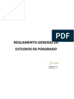 Reglamento General de Estudios de Posgrado.