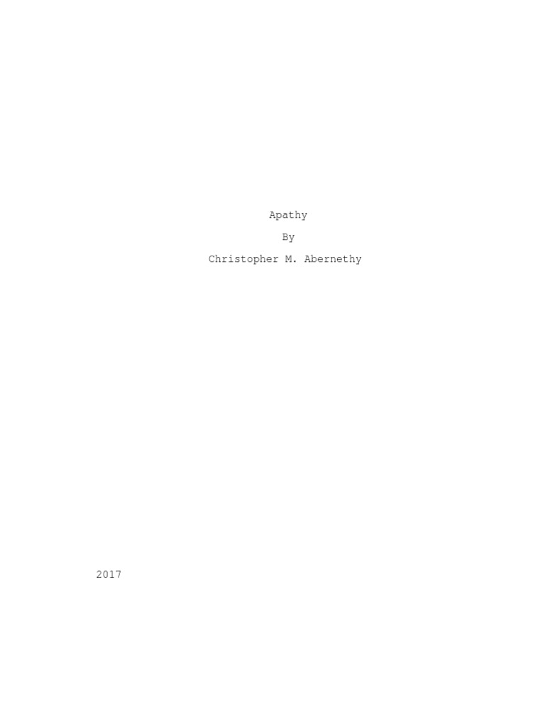 Apathy pdf