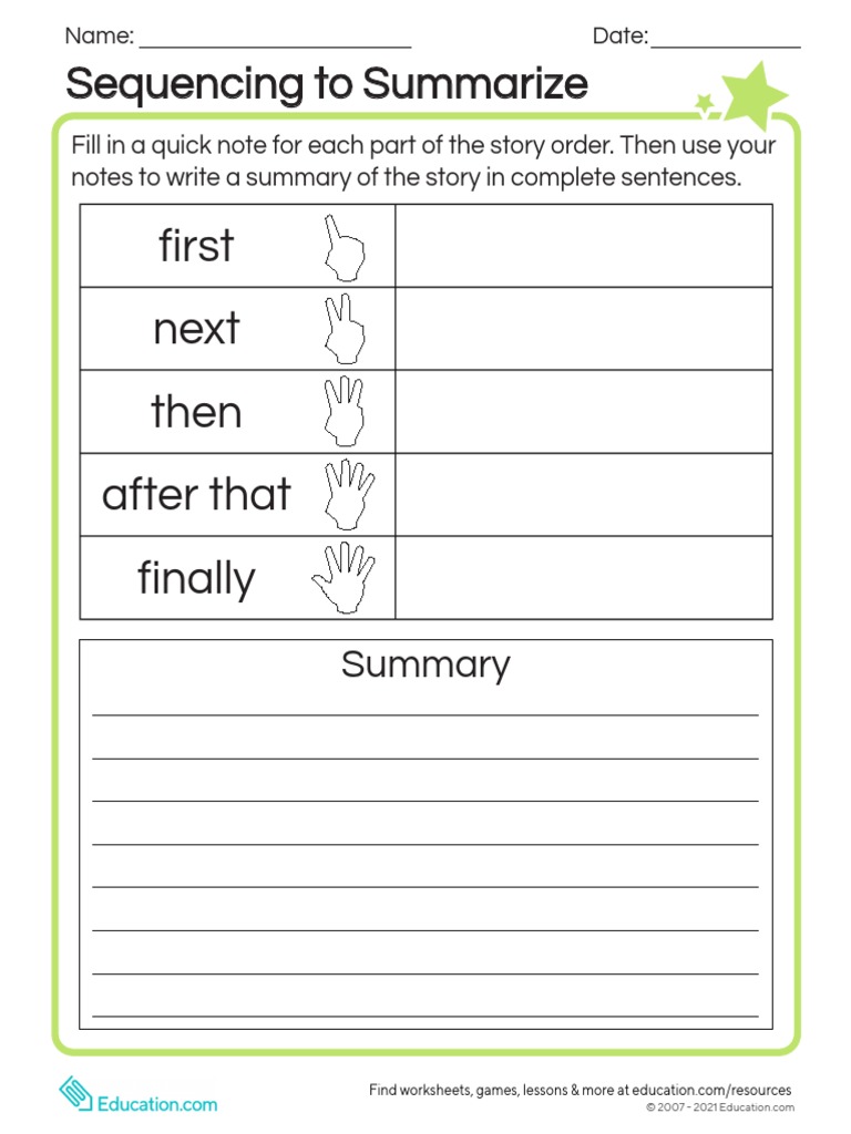 sequencingtosummarize PDF