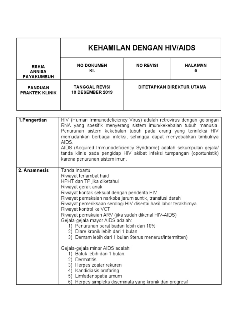 Panduan Kehamilan dengan HIV/AIDS | PDF