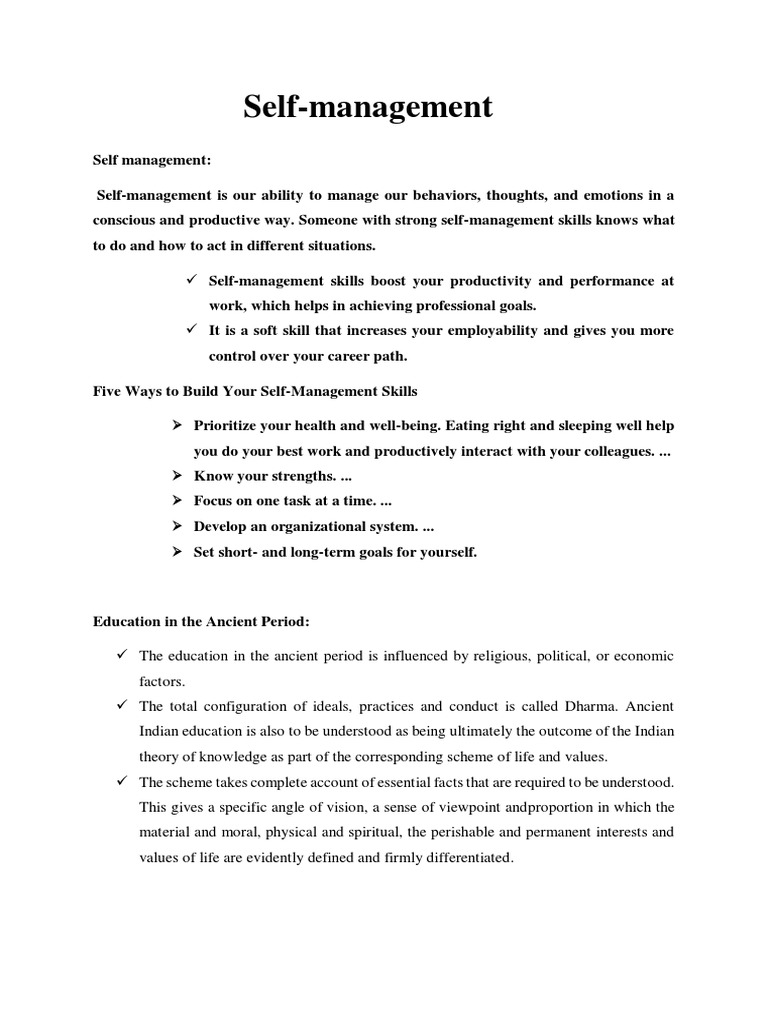 Enhancing Self-Management Skills | PDF | Bhagavad Gita | Karma