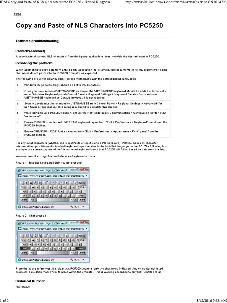 IBM 5250 Setup Vietnamese Fonts PDF Computer Keyboard Microsoft