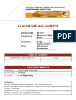 Classwork Assignment 1 - Module 2, Part 1 - DORB001